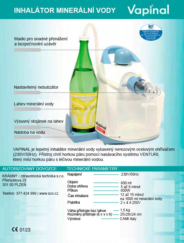 Inhalátor minerální vody VAPINAL